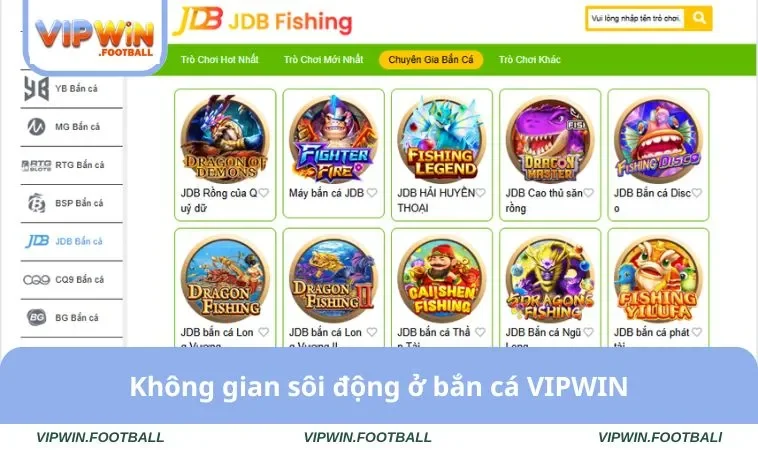 Bắn Cá VIPWIN 1 Không gian sôi động ở bắn cá VIPWIN
