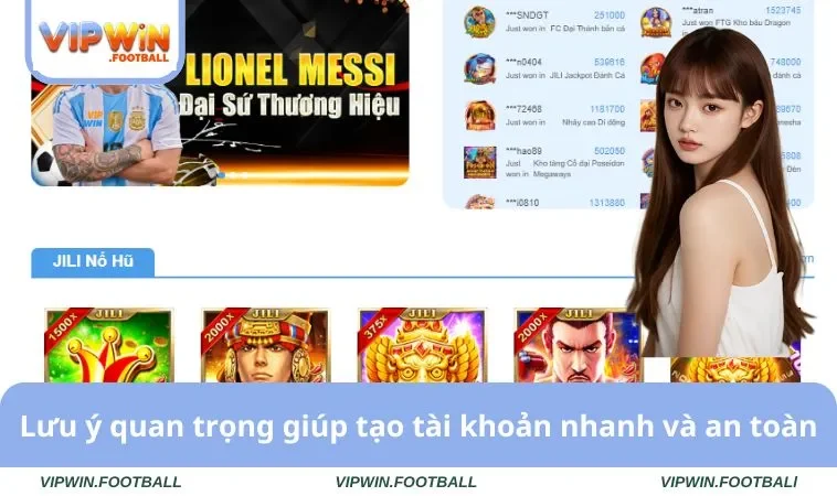 Đăng Ký VIPWIN 2 Lưu ý quan trọng giúp tạo tài khoản nhanh và an toàn
