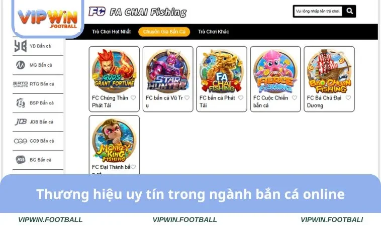 Bắn Cá VIPWIN 3 Thương hiệu uy tín trong ngành bắn cá online