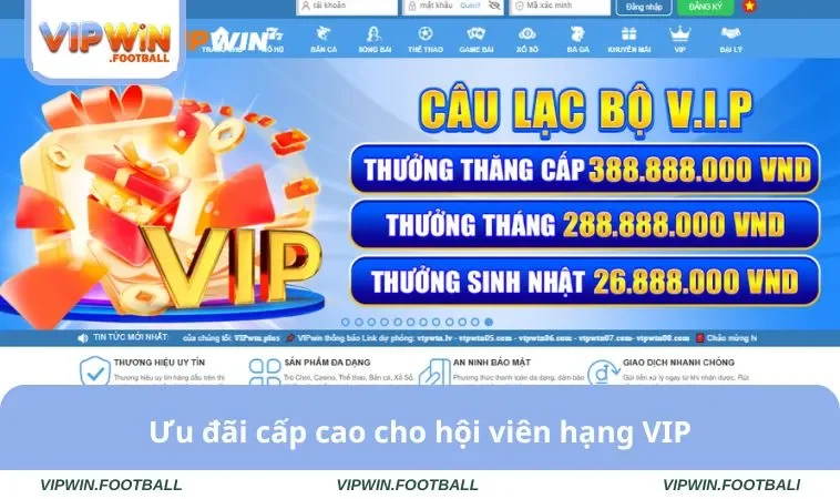 Khuyến Mãi VIPWIN 3 Ưu đãi cấp cao cho hội viên hạng VIP